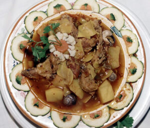 harapos con conejo y caracoles