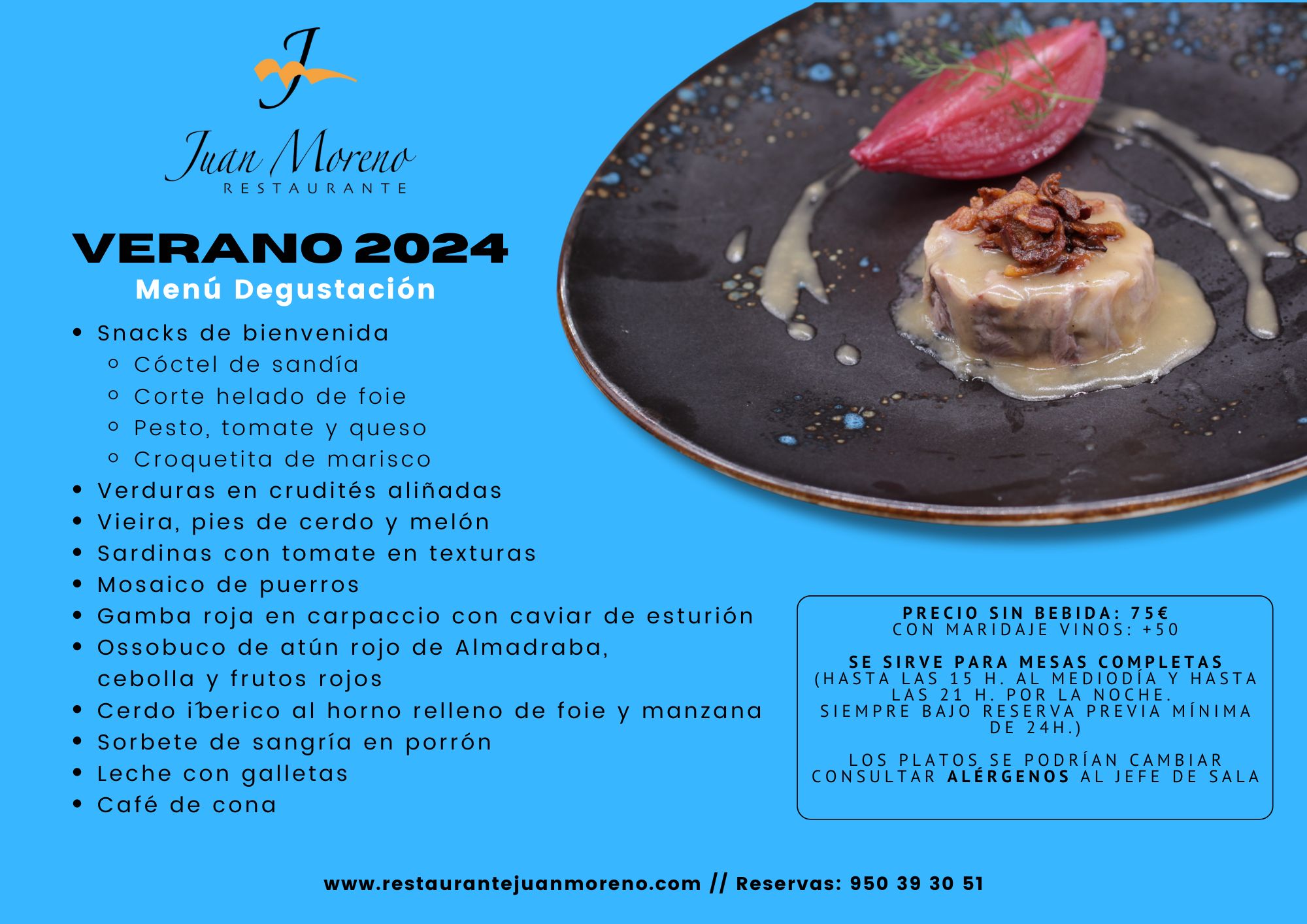 Menú Degustación Verano