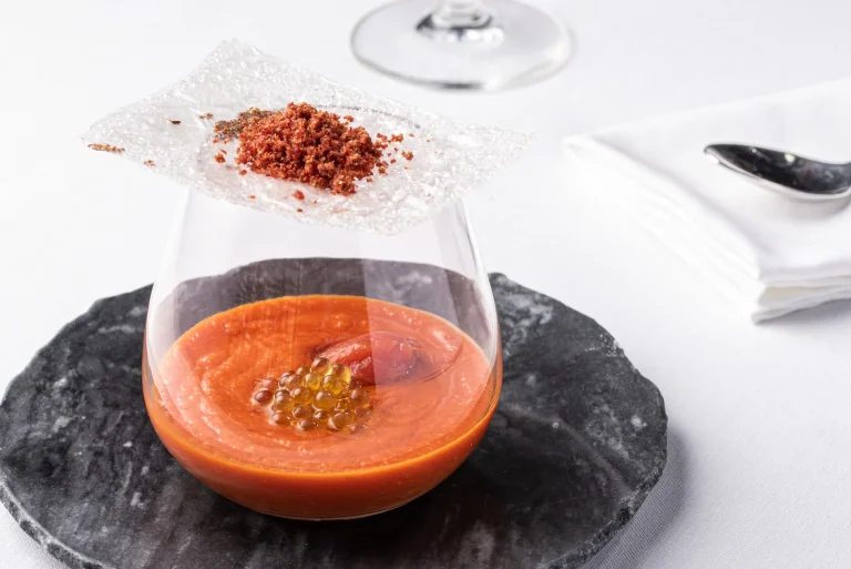 Sopa fría de tomate Raf. Restaurante Juan Moreno, Vera (Almería)