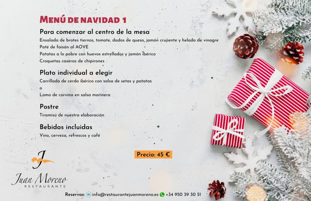menu de navidad