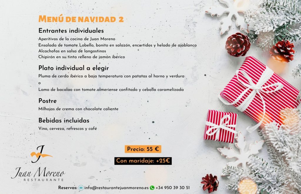 menu navidad vera 2022